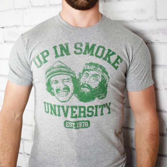 Licensed Cheech & Chong’s Up in Smoke University Graphic Tee - Picture 2 of 4